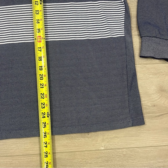 Vintage Polo Ralph Lauren Rugby Shirt Large Gray Orange Striped Preppy Rare - Picture 6 of 7